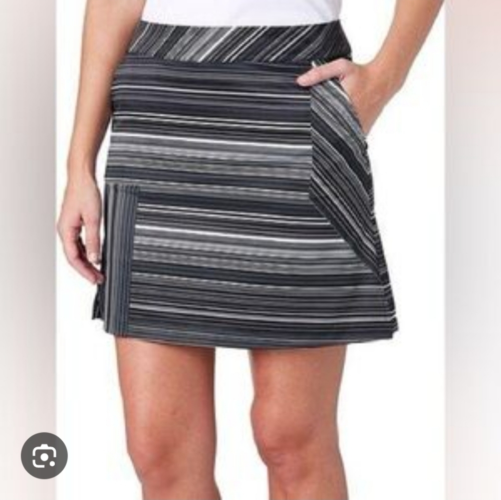 Lady Hagen Black Striped Skirt